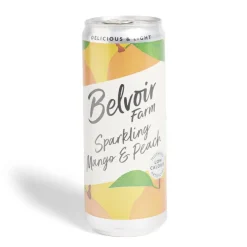 Canette Belvoir boisson gazeuse mangue pêche 33cl
