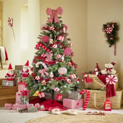 Canne à sucre déco Noël à suspendre blanche H40cm