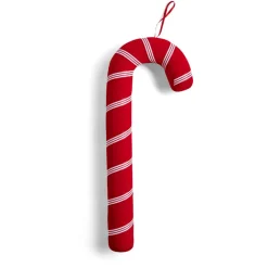 Canne à sucre déco Noël à suspendre blanche H40cm
