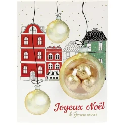 Carte voeux de Noël + chocolat 15g