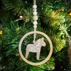 Cercle en bois fantaisie à suspendre Ø8cm - 3 modèles