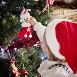Chaussette à suspendre ourson "Mon 1er Noël" 7,5x15cm