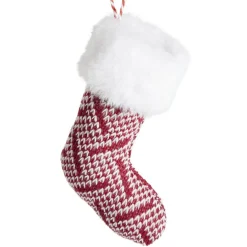 Chaussette de Noël à suspendre H14 cm - 2 modèles