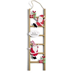 Échelle de Noël en bois à suspendre ou à poser H60cm - 2 modèles