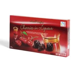 Chocolats noir fourrés de liqueur et cerises 150Gr