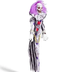 Clown Halloween animé et lumineux H118cm