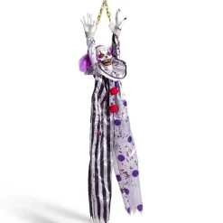 Clown Halloween animé et lumineux H118cm