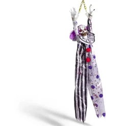 Clown Halloween animé et lumineux H118cm
