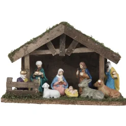 Crèche de Noël et 7 santons