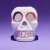 Crâne décoration Halloween en dolomite style mexicain 7x8xH10cm