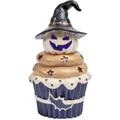 Cupcake lumineux déco Halloween glace en polyrésine