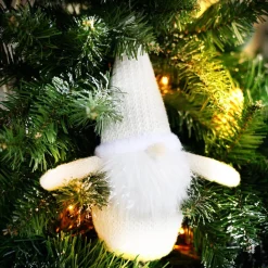 Déco à poser gnome blanc H25cm