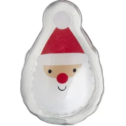 Déco fenêtre sticker gel lumineux Père Noël rouge et blanc