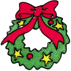 Décoration de fenêtre paillettée Noël