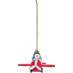 Décoration de Noël avion à suspendre