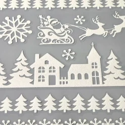 Décoration de Noël stickers motif paysage