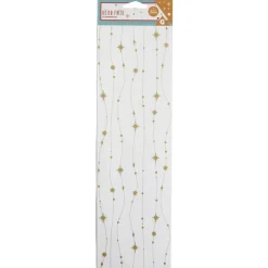 Décoration fenêtre Noël électrostatique guirlande étoile doré