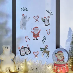 Décoration fenêtre Noël électrostatique personnage ou sapin