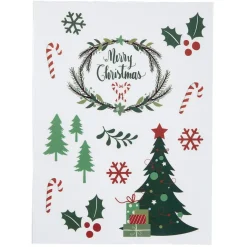 Décoration fenêtre Noël électrostatique personnage ou sapin