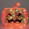 Décoration lumineuse Halloween LED USB tête de citrouille Ø20xH17cm