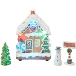 Décoration maison lumineuse de Noël avec figurines