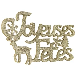 Décoration murale lettrage doré pailleté