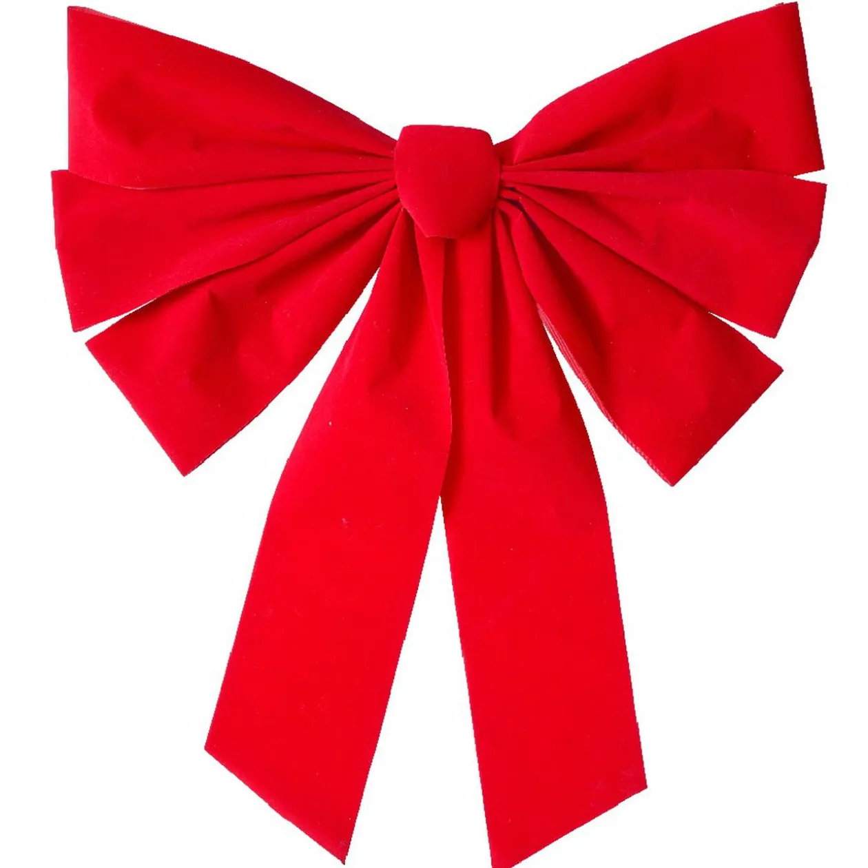 Décoration noeud de Noël plastique rouge