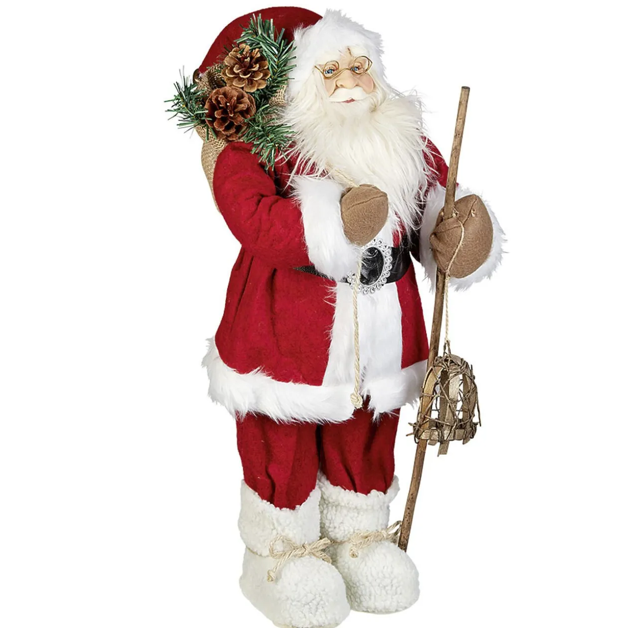 Décoration père noel a poser rouge et blanc