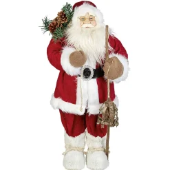 Décoration père noel a poser rouge et blanc