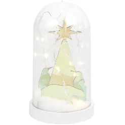 Dôme lumineux 10 LEDs pingouins et ours iridescent Ø11xH20cm