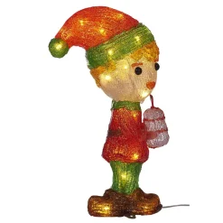 Elfe de Noël lumineux 30 LED blanc chaud H30cm