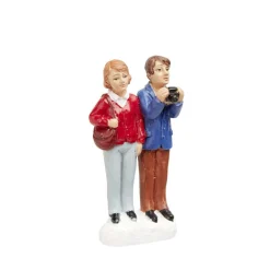Figurine de Noël couple pour village miniature