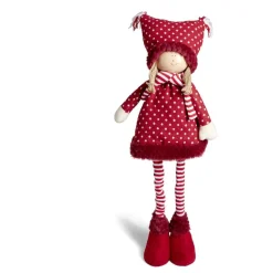 Fillette déco Noël avec jambes extensibles H70cm