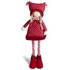 Fillette déco Noël avec jambes extensibles H70cm