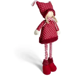 Fillette déco Noël avec jambes extensibles H70cm