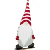 Gnome à poser en bois gris rouge et blanc H75cm