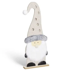 Gnome à poser lumineux avec LED H59,5cm - 2 modèles rouge ou gris