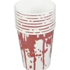 Gobelet Halloween imprimé sang blanc et rouge x8