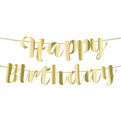Guirlande anniversaire Happy Birthday doré thème nuit 1,5m