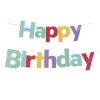 Guirlande anniversaire Happy Birthday multicolore 2,5m