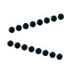 Guirlande boule papier noir 4 m