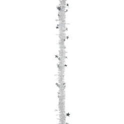 Guirlande de Noël argentée blanche 4 m