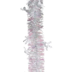 Guirlande de Noël rose argentée 2 m