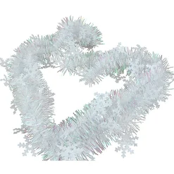 Guirlande de Noël rose argentée 2 m