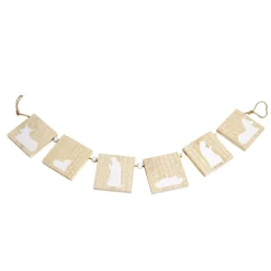 Guirlande en bois motif nativité 6 carrés 1m