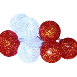 Guirlande extérieur solaire rouge et blanche 10 LED