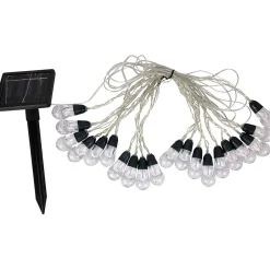 Guirlande extérieur solaire forme boule 20 LED multicolore 10 m