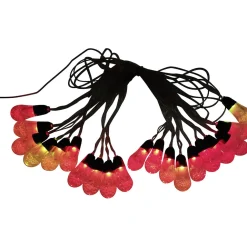 Guirlande extérieur solaire forme boule 20 LED multicolore 10 m