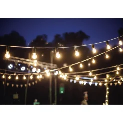 Guirlande guinguette 50 LED 10 boules blanches 6m