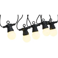 Guirlande guinguette 50 LED 10 boules blanches 6m